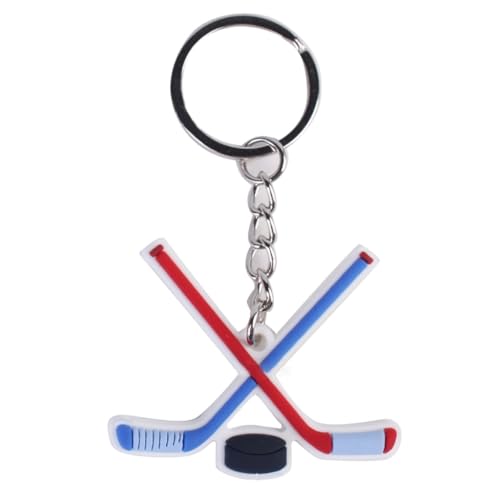 Pjeghbvop Eishockey-Sport-Schlüsselanhänger, Cartoon-Wintersport-Anhänger, Schlüsselanhänger, Autoschlüsselhalter, Taschenanhänger, Handtaschen-Zubehör