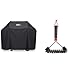 Weber 7183 Premium Hülle für Spirit/Spirit II 300 Serie und Spirit 200 Serie, schwarz & Three-Sided Grill Brush Dreiseitige Grillb rste, 30 cm, Schwarz/Silber, 6277