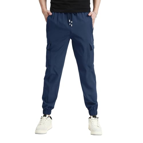 Image of Boys Cargo Joggers Pants Outdoor Youth Quick Dry Hiking Pants Lightweight Athletic Pants with Zipper Pockets