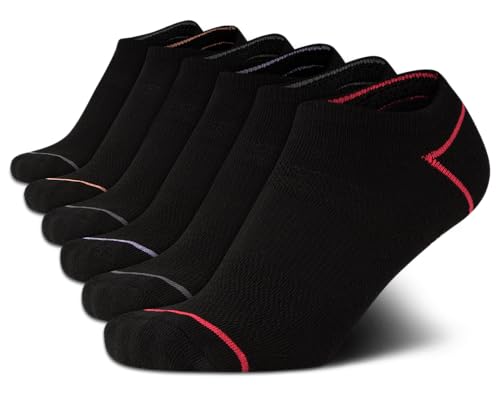 Avia Womens Low Cut Socks - 6 Pack Cushioned Performance Stretch Moisture Wicking Athletic No Show Socks for Women (4-12)