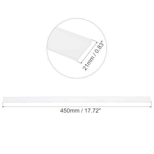 Image of MECCANIXITY Replacement Squeegee Rubber for Window, Glass, Shower Doors, Tile Wall Cleaning, 17.72 Inch, White Pack of 4