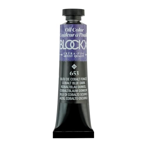 Bleu de cobalt foncé Blockx huile extra-fine l'émotion de la couleur pure en tube 20ml