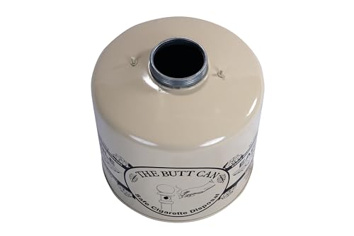 Eagle 1205BEI Galvanized Steel Cigarette Butt Receptacle, 5 gallon Capacity, 40" Height, 12" Diameter, Beige", "12" od x 40" h