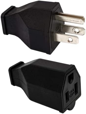 Extension Cord Ends Male and Female Replacement Plug & Connector Set, 125V 15A Male And Female Electrical Plugs End, Straight Blade Plug, Industrial Grade 3-Prong Straight Blade Grounding Type