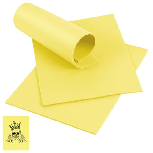 Vicloon 3 szt. Tatuaż ze skóry syntetycznej 3 mm, 19,5 x 15 cm Dwustronna silikonowa skóra tatuażowa, dla początkujących artystów, akcesoria do tatuażu dla artystów, 01