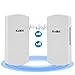 Outdoor Wireless Bridge, KuWFi 5.8G 3KM Transmission WiFi Point to Point Wireless Ethernet Bridge Router, with 3 RJ45 LAN Ports, Pre-Program, 48V PoE, 2-Packs