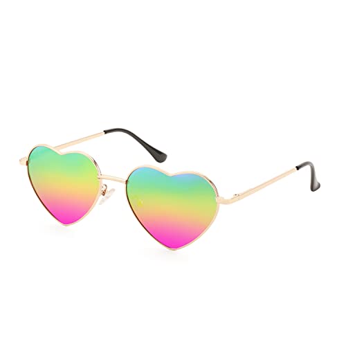 FEISEDY Polarized Heart Sunglasses Women Men Metal Frame Cute Lovely Glasses UV400 Protection B23754
