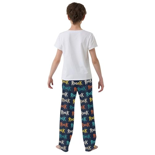 Cute Rock Graffiti Colorful Letters Boys Pants for Kids Jogger Pants with Pockets S-XL3
