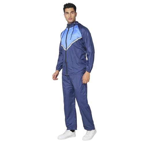 Image of Citizen Hooded Raincoat for Men Women Waterproof for Bike Riders 180T Micro Fabric Lightweight Stylish Sealed Hood, Large Pockets, Heavy-Duty Zippers Rainwear with Carry Pouch-CR021