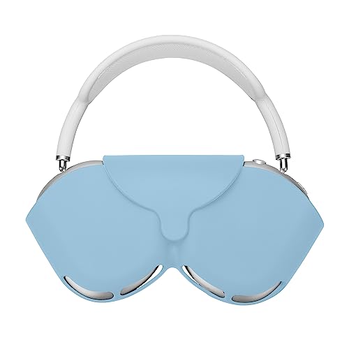 Housse Apple AirPods Max kwmobile en silicone bleu clair contre les chocs du quotidien