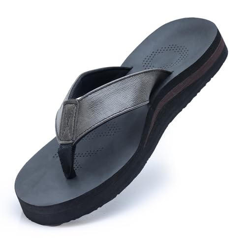 MGGMOKAY Mens Flip Flop Comfort Thong Sandals with Orthotic Arch Support