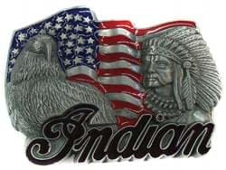 K's Novelties Belt Buckle Indian with Eagle BU241