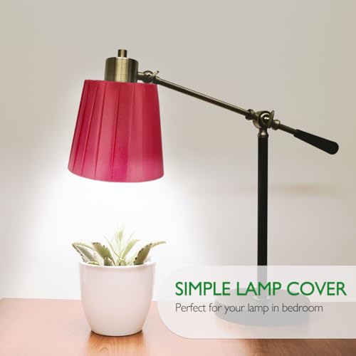 Luxshiny Clip-on Cloth Lampshade Bulb Cover 5.51X3.94X4.72 Inch Lightweight Decorative Lamp Shade for Bedroom Table Wall Floor Lamps - Image 5