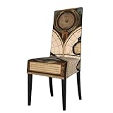 Entretien facile : la housse de chaise de cuisine élastique couvre facilement du dossier au siège et permet des ajustements fins. Lavage à la main ou en machine à l'eau froide. Ne pas utiliser d'eau de Javel ni repasser.