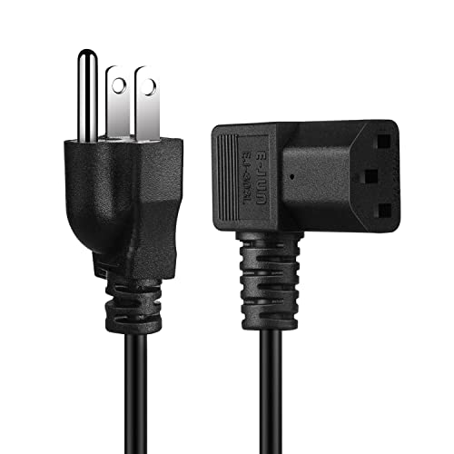 TNP Universal 90 Degree Power Cord NEMA 5-15P to IEC320 C13 Power Cord UL 15A 125V 18AWG Right Angle Computer Power Cable Heavy Duty NEMA to IEC Cable Plug for TV, PC, Computer, Printer (15 Ft, Black) - image 8