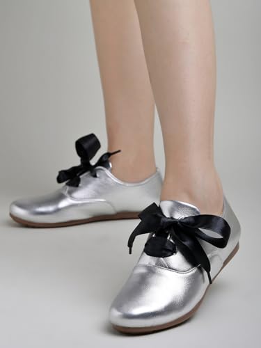 Image of Women and Girls Solid Lace-Up Smart Casual Sneakers