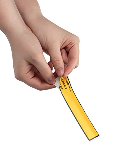 Image of Carstens Patient I.D. Adhesive Medical Chart Labels for 1.5 inch - 4 inch Ring Binder Spines - Pre-Printed Sticker Labels (Room No. / Patient /Doctor), 5 3 /8 inch x 1 3 /8 inch, Goldenrod, Roll of 200