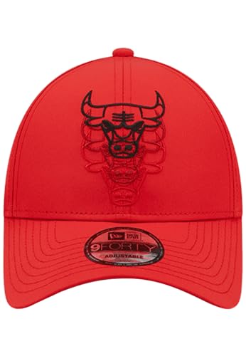 New Era NBA 9FORTY Cap Chicago Bulls Stacked Logo red