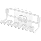 山崎実業(Yamazaki) フィルムフック 替え歯ブラシホルダー ホワイト 本体：W11×D4.5×H4cm(フィルムフック・クッション含まず) タワー tower 浮かせる収納 替えブラシ 収納 10223