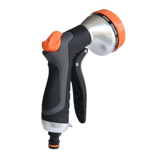 Zktfyshk Ugello da giardino in ABS resistente, 9 modalità di spruzzo, impugnatura ergonomica per prati efficienti e irrigazione agricola ugello spruzzatore per tubo da giardino ugello per tubo esterno
