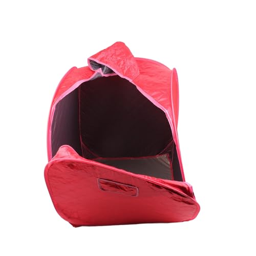 Image of Brrnoo Portable Steam Sauna Personal Foldable Sauna Tent with Remote Control 2L Steam Pot 9 Temperature Settings for Home Indoor Spa Relaxation (Red)