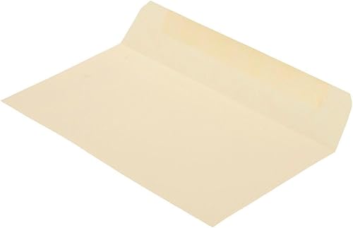 Vista 17 de LUXPaper Sobres comerciales #6 3/4 Solapa comercial 3 5/8 pulgadas x 6 1/2 pulgadas Canario pastel Texto de 60 libras 50 unidades Amarillo