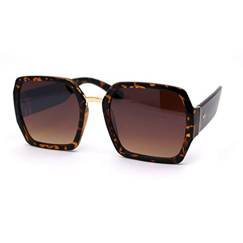 Womens Oversize Rectangular Butterfly Chic Designer Sunglasses