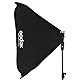 Godox Softbox 80 x 80 cm Kit Mit S-Typ Speedlite Halterung und Tragetasche, Faltbar, Bowens Mount für Kamera Blitz (SFUV8080)