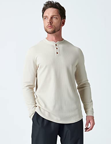 3 Pack Mens Waffle Henley Thermal Long Sleeve Shirts, Casual Fitted Fall Shirts for Men2