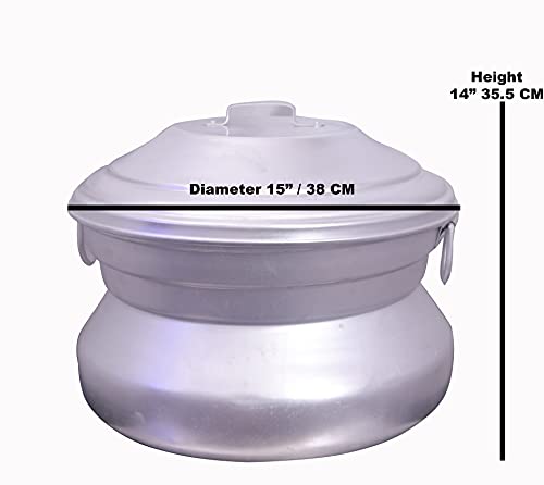 Malabar Trading Company Aluminium Idly Maker, satti, Steamer, Idli Cooker big Size, Idli Chembu for Restaurant, Canteen | INDUSTRIAL GRADE (MINOR SCRATCHES TO BE EXPECTED) (28 Idli)