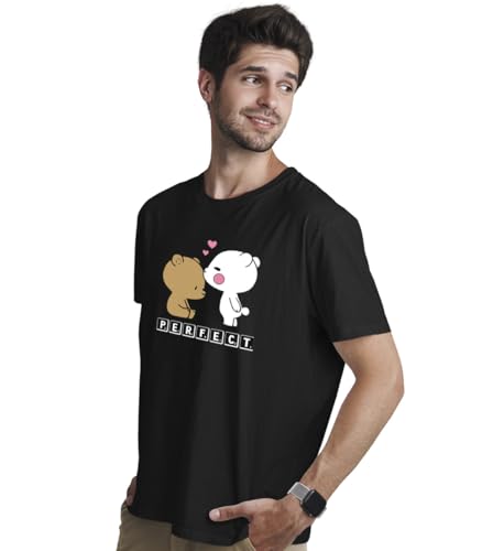 Image of INDISSH Couple Love Printed Matching 100% Cotton Tshirt for Men and Women - CPN-Pair