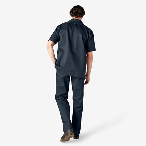 Image of Dickies Men's Short Sleeve Work Shirt - Durable Twill Button Down Shirts for Men, Lightweight Uniform for Daily Wear