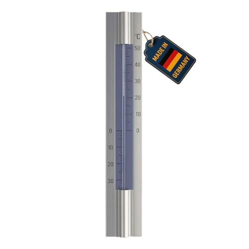 TFA Dostmann Analoges Innen-Außen-Thermometer, 12.2045, aus Aluminum, Silber, L 50 x B 14 x H 300 mm TFA Dostmann Analoges Innen-Außen-Thermometer, 12.2045, aus Aluminum, Silber, L 50 x B 14 x H 300 mm