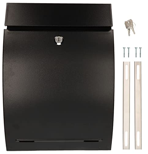 KOTARBAU® Brievenbus 340x245x75mm zwart mat formaat A-4 convex voor kranten vluchtbladen - Afbeelding 3