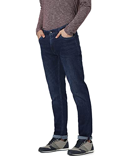 Image of JACK & JONES Men's Mid Rise Boyfriend Slim Jeans (12208656-Denim)