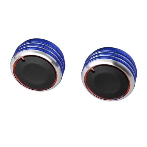 FLFHDUP Rejilla Ventilacion Ajuste para Hyundai Solaris 2017-2021 Ajuste para Kia Rio K2 KX Perilla de Control de Calor de Aire Acondicionado Cruzado Rejilla Aire Acondicionado Coche(Blue)