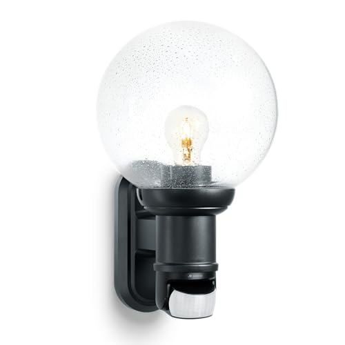 Steinel Außenleuchte L 560 S schwarz, max. 60 W, E 27 , 140° Bewegungsmelder, 12 m Reichweite, klassisches Design