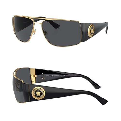 Image of VERSACE VE2163 Rectangle Shape Metal POLARIZED Sunglasses 63mm