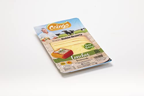 COINGA - Queso Mahón-Menorca DOP semicurado en lonchas - Queso natural paquete de 200 gr aprox.