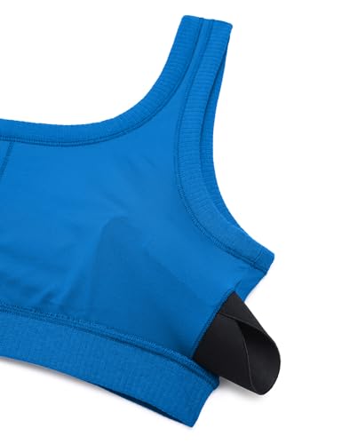 Image of CRZ YOGA Ribbed U Neck Sports Bras | Medium Support, Removable Pads, Casual, Wide Straps, for Women