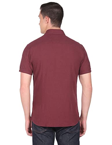 Image of U.S. Polo ASSN. Men's Cotton Solid Slim Fit Shirt