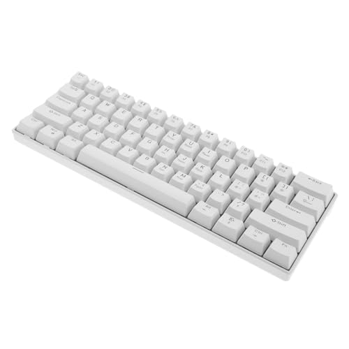 Clavier mécanique compact blanc pour libérer de l'espace de bureau et taper sans fatigue