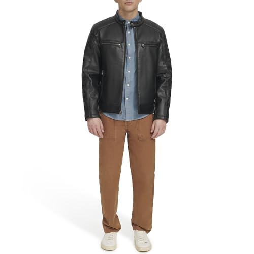 Image of Levi's Men's Full Zip Faux Leather Racer Jacket