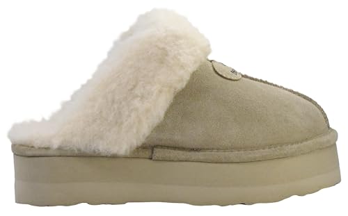 Image of BEARPAW Women's Retro Loki Slippers | Cozy Indoor & Outdoor Shoes, Warm Wool Blend Lining, Lightweight EVA Outsole, Indoor & Outdoor Comfort