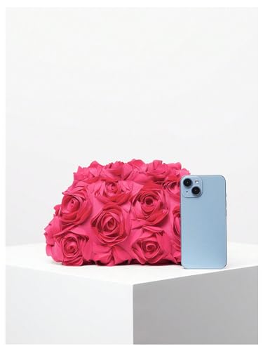 Image of Verdusa Women's 3D Flower Clutch Evening Bag Floral Purses Party Prom Handbags