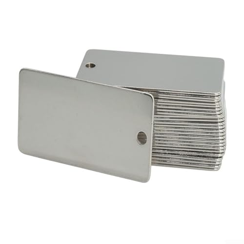 Lot de 50 étiquettes en aluminium pour plantes et arbres à trou unique