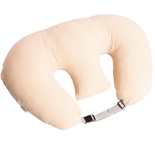 DeerBird KIDS - Stillkissen für Zwillinge mit waschbaren Bezug aus Musselin Baumwolle, Zwillingsstillkissen, Twin Nursing Pillow, Schwangerschaftskissen