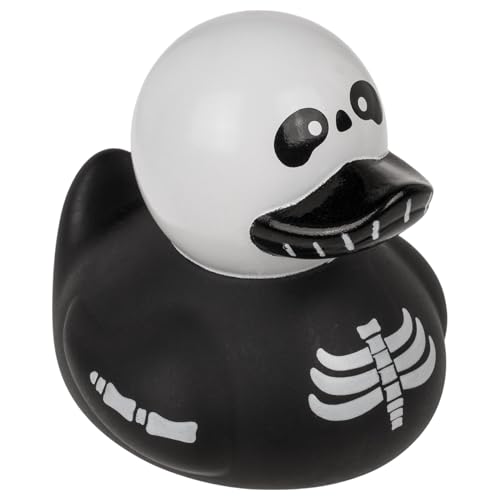 MIJOMA Pato de baño con chirrido | Bonitos patos flotantes para niños y adultos | Material de alta calidad y duradero | aprox. 10 cm (esqueleto)