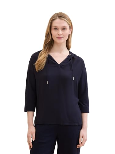 T-Shirt Femme TOM TAILOR en coton doux col rond ajusté