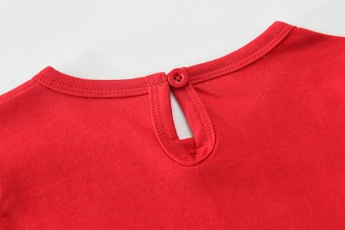 Toddler Girl Christmas Dress Kid Long Sleeve Reindeer Santa Snowman Tree Strip Patchwork Xmas Shirt Dress Clothes 4-10 Year4